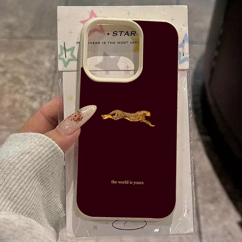 Wine & Beer Packages - Fashion Leopard Wine Red Soft Phone