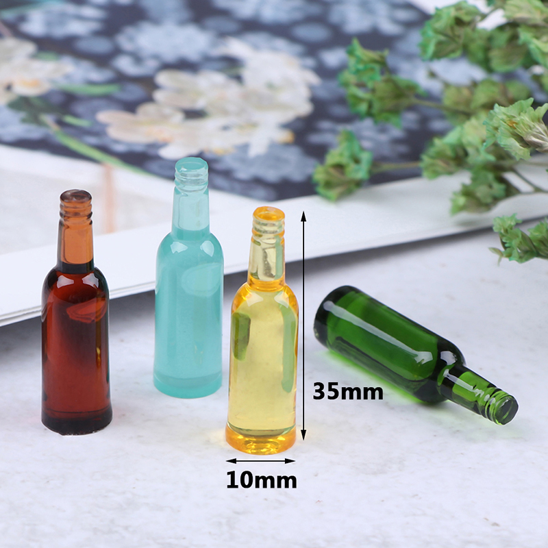 6pcs 1:12 Dollhouse Miniature  - đánh giá và giá Wine Beer Bottle