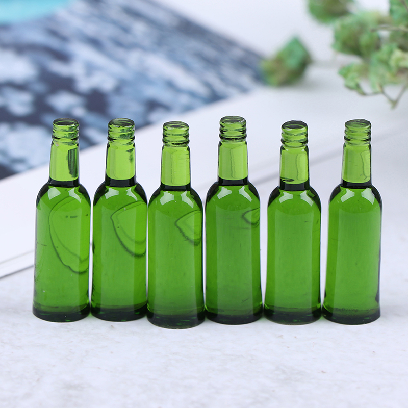 6pcs 1:12 Dollhouse Miniature  - đánh giá và giá Wine Beer Bottle