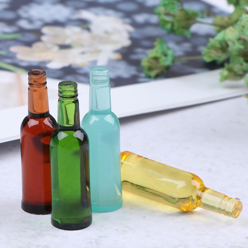6pcs 1:12 Dollhouse Miniature  - đánh giá và giá Wine Beer Bottle
