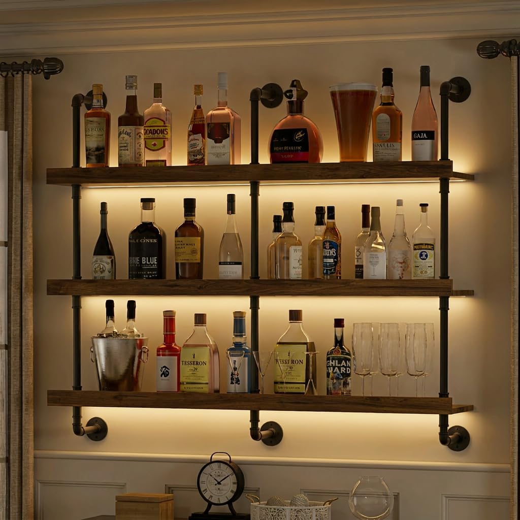 Wall Mounted Wine Rack With LE - đánh giá và giá Wine Rack Wall Mount