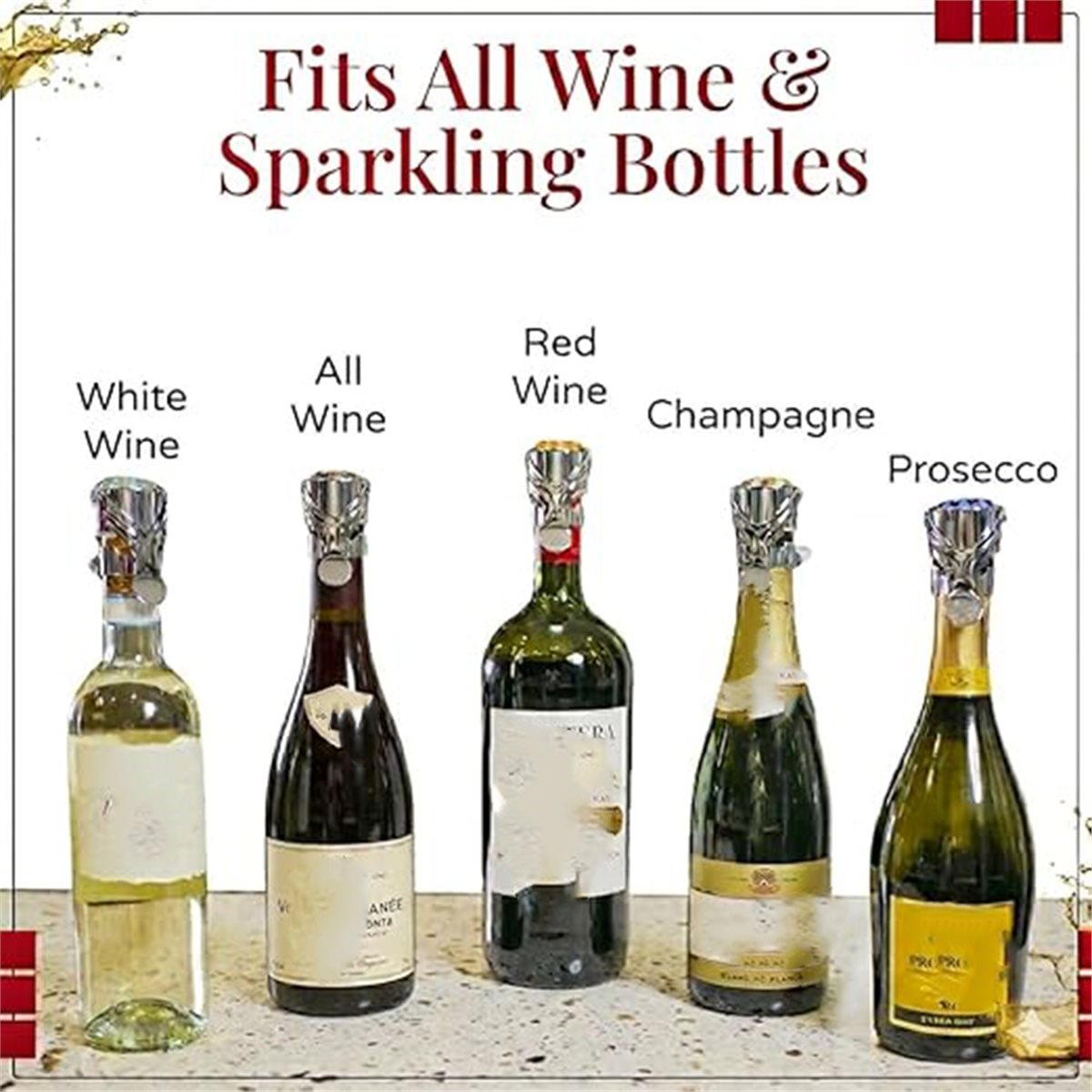 (A02R] 2Pcs Wine Stopper & Cha - đánh giá và giá Wine & Beer Packages
